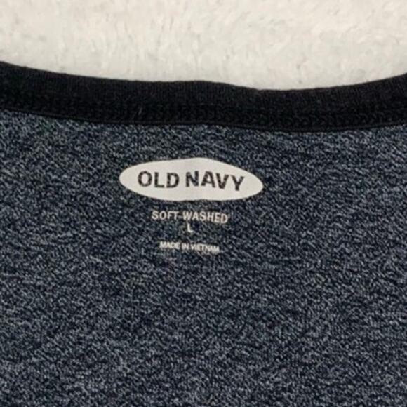 Old Navy Mens Large Tank Top Soft Washed Pocket Black Heather Muscle Basic Soft - Picture 3 of 10